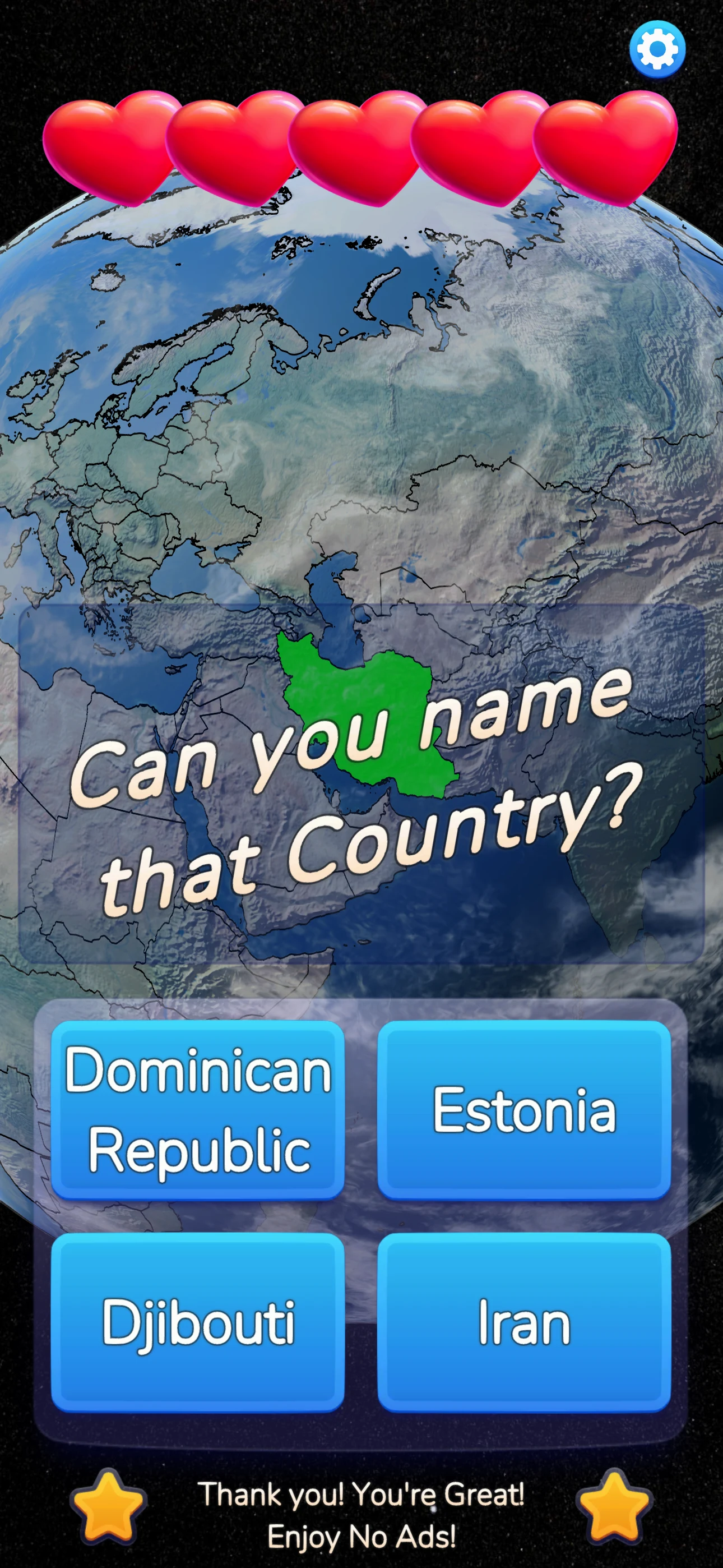 Globe Guess 3D screenshot