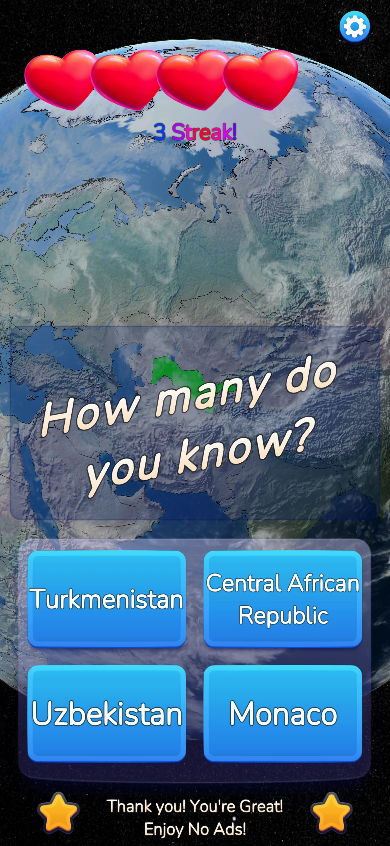 Globe Guess 3D screenshot
